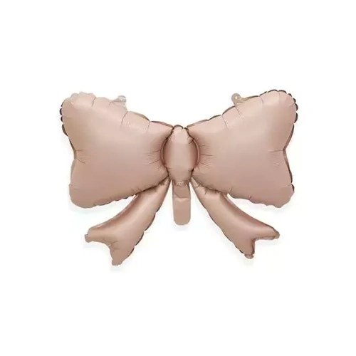 51cm Shape Mini Bow Pink Foil Balloon Air Fill ONLY #BBQBOWPK - Each (Pkgd.) TEMPORARILY UNAVAILABLE