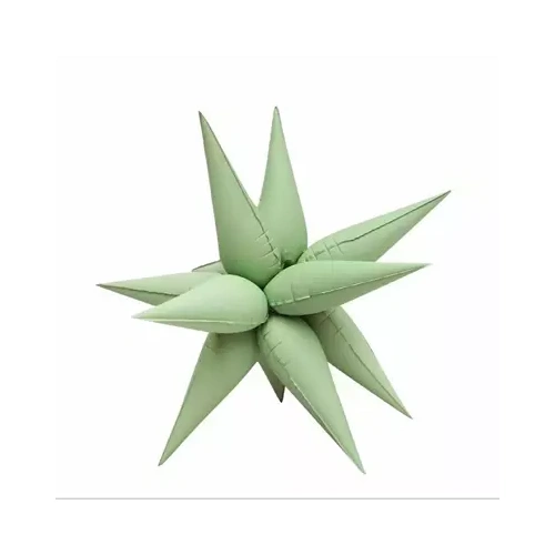 68cm Shape Foil Starburst Matte Green Air Fill ONLY #BBQSTBMGR - Each (Pkgd.)