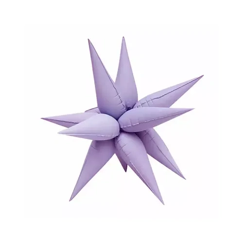 68cm Shape Foil Starburst Matte Purple Air Fill ONLY #BBQSTBMPU - Each (Pkgd.)