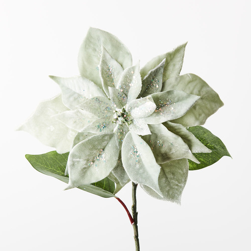Christmas Poinsettia Stem Velvet Sage 71cml #FI9852SG - Each