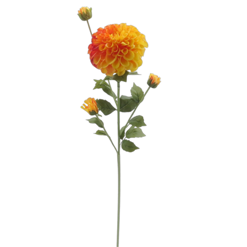 Orange Dahlia Real Touch #FL-DAHALIA-ORG-RT-4H  - Each