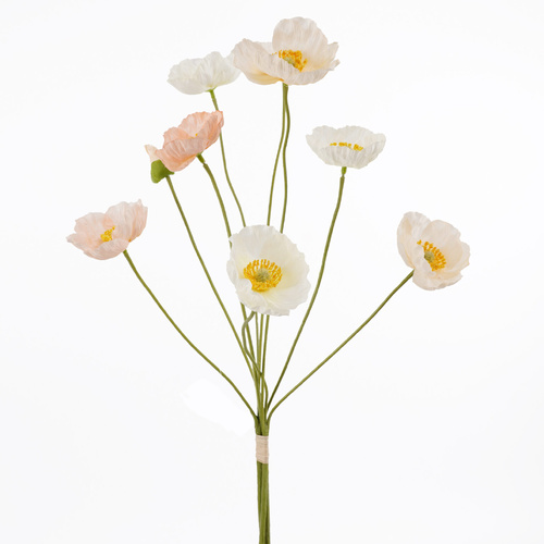 Cream Poppy Bouquet - #FL-POP-CRM-BQ