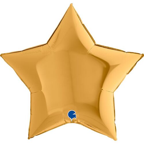 90cm Star Gold Plain Foil #G36202G - Each (Unpkgd.)
