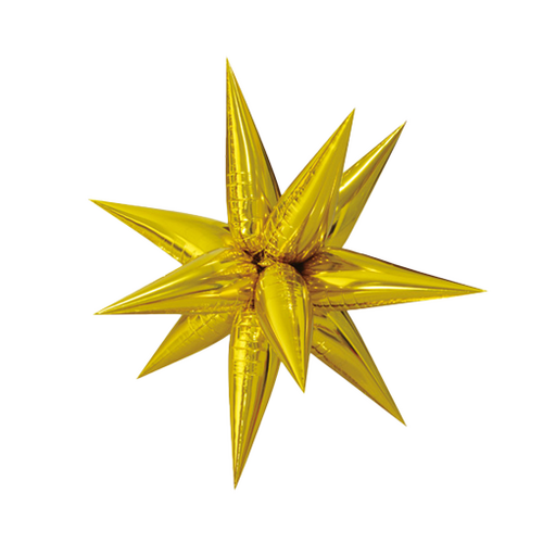 65cm Starburst Gold Foil Balloon Air Fill ONLY #H0582 - Each (Pkgd.) 