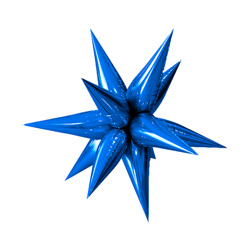 65cm Shape Foil Starburst Royal Blue Air Fill ONLY #H0587 - Each (Pkgd.)