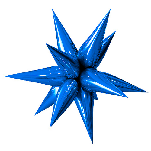 100cm Shape Foil Starburst Royal Blue Air Fill ONLY #H0599 - Each (Pkgd.)