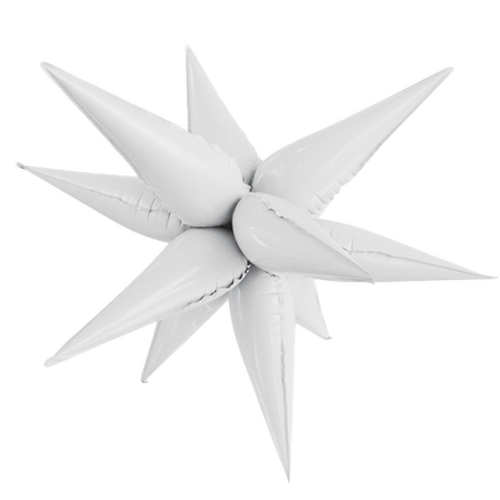 100cm Foil Starburst White Air Fill ONLY #H0601 - Each (Pkgd)