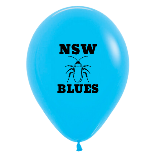 30cm Round Fashion Blue NSW Cockroach 2 Sided Print #JTCOCKROACHNSW - Pack of 25 