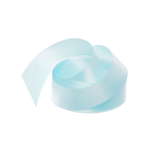 Ribbon Satin Baby Blue Deluxe Double Faced 25mm x 25m #KC212525BB - Each