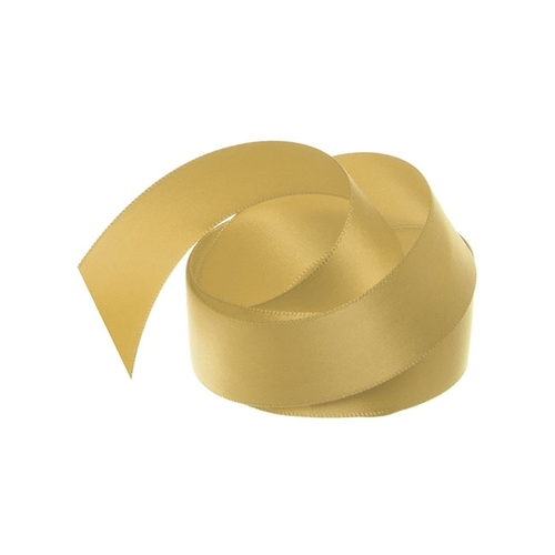 Ribbon Satin Gold Deluxe Double Faced 25mm x 25m #KC212525GO - Each
