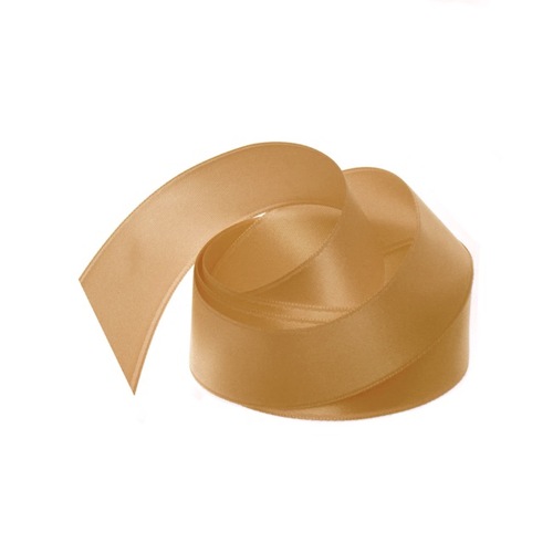 Ribbon Satin New Gold Deluxe Double Faced 25mm x 25m #KC212525NGO - Each