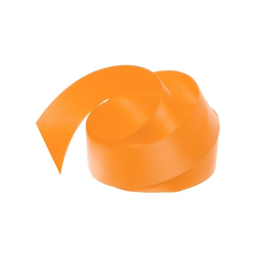 Ribbon Satin Orange Deluxe Double Faced 25mm x 25m #KC212525OR - Each