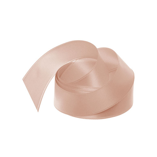 Ribbon Satin Rose Gold Deluxe Double Faced 25mm x 25m #KC212525RG - Each