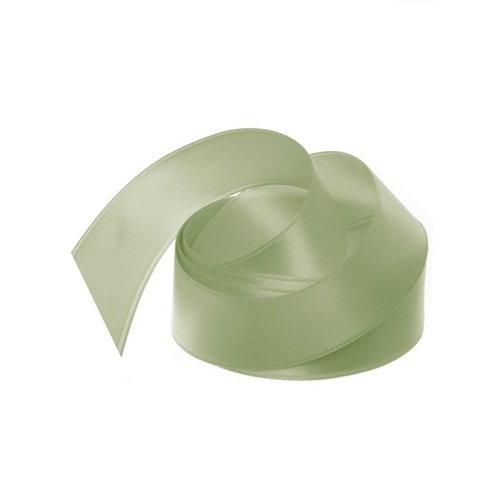 Ribbon Satin Sage Deluxe Double Faced 25mm x 25m #KC212525SA - Each