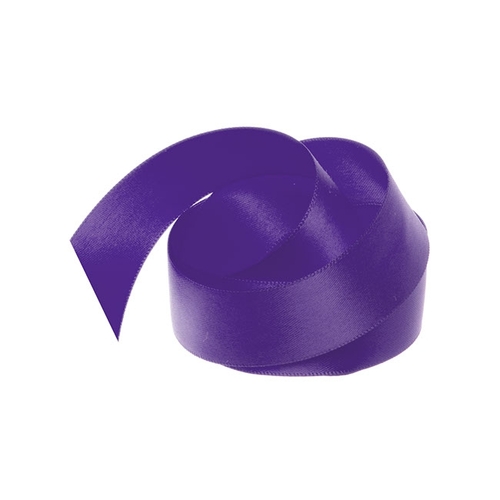 Ribbon Satin Violet Deluxe Double Faced 25mm x 25m #KC212525VI - Each