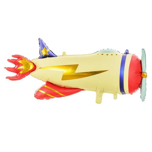 91cm Shape Foil Balloon Lightning Plane #PD26108 - Each (Pkgd.)