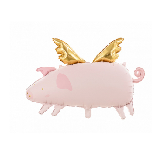 72cm Shape Pig with wings Foil Balloon #PD26109 - Each (Pkgd.)