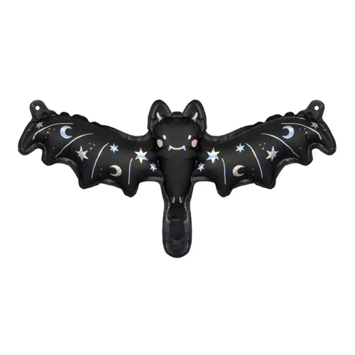 35cm Shape Black Bat Holographic foil balloon #PD26153 - Each (Pkgd.)