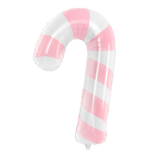 82cm Shape Foil Balloon Candy Cane Pink #PD2653081 - Each (Pkgd.) 
