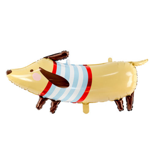 96cm Shape Matte Dachschund with Stripe Shirt Foil Balloon #PD2660 - Each (Pkgd.)