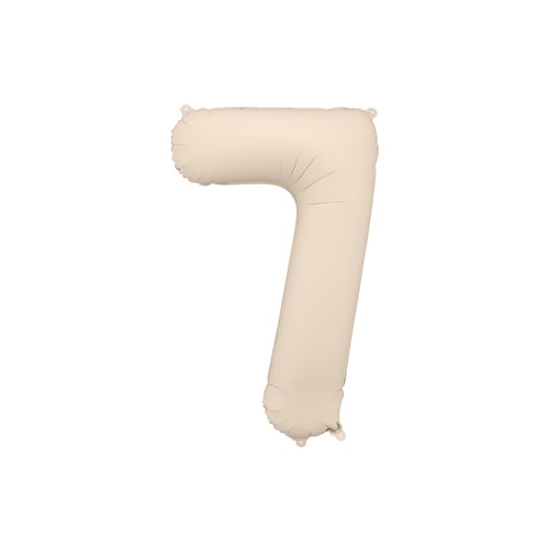 86cm Number 7 Beige / Grey Foil Balloon #PDFB1T-7-013J - Each (Pkgd.)