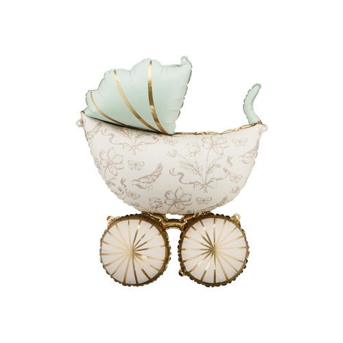97cm Shape Baby Carriage Foil Balloon #PDFB292 - Each (Pkgd.)