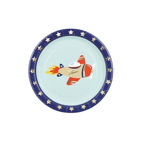 Paper Plate 18cm Airplane #PDTPP87 - 6pk(Pkgd.)