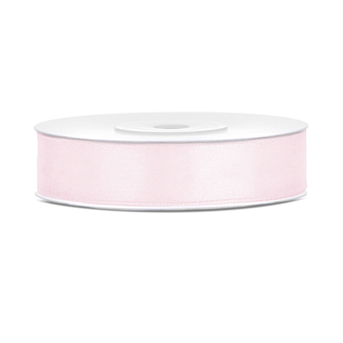 Ribbon Satin Light Powder Pink 25M long x 12mm wide #PDTS12081PJ - Each
