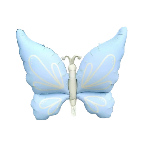 Blue and Cream Fairy Butterfly Foil Balloon 73cm - #SF-BF-BLU-V2 (pkgd)