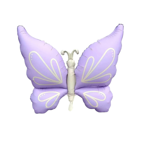 Purple and Cream Fairy Butterfly Foil Balloon 73cm - #SF-BF-PUR-V2 (pkgd)