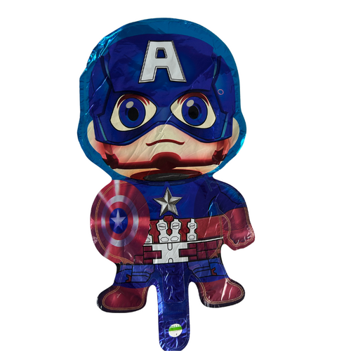 22cm Captain Man Foil Balloon  #SF-CAPTAIN-22 - Each (Inflated, supplied air-filled on stick)