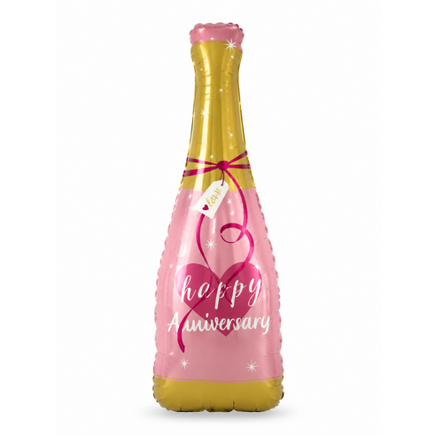 Champagne Bottle Pink Airfilled Only 90cm - #SF-CHAMPBTTL-PNK Each (Pkgd).