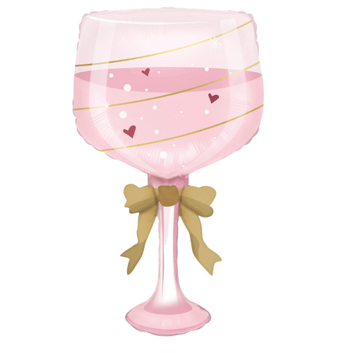 Pink Cocktail Glass Helium/Airfilled 89cm - #SF-COCKTAIL-PNK Each (Pkgd).
