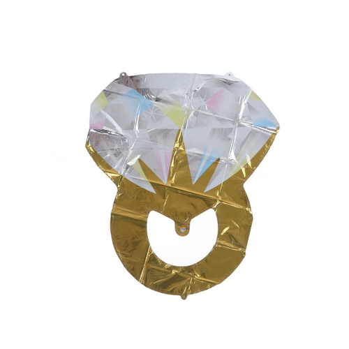 22cm Engagement Ring Foil Balloon  #SF-ENGARING-22- Each (Inflated, supplied air-filled on stick)