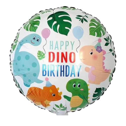 45cm Happy Birthday Baby Dinos Foil Balloon - #SF-HB-BBYDINOS (Pkgd).