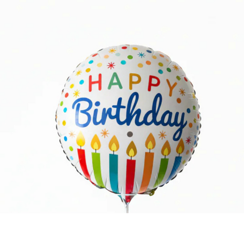 45cm Happy Birthday Candles Foil Balloon - #SF-HB-CANDLES (Pkgd).