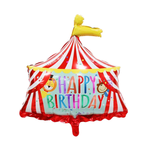 Happy Birthday Circus Tent Helium/Airfilled 76cm - #SF-HB-CIRCUS Each (Pkgd).