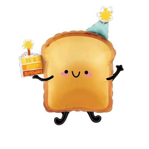 Happy Birthday Toast Helium/Airfilled 68cm - #SF-HB-TOAST Each (Pkgd).