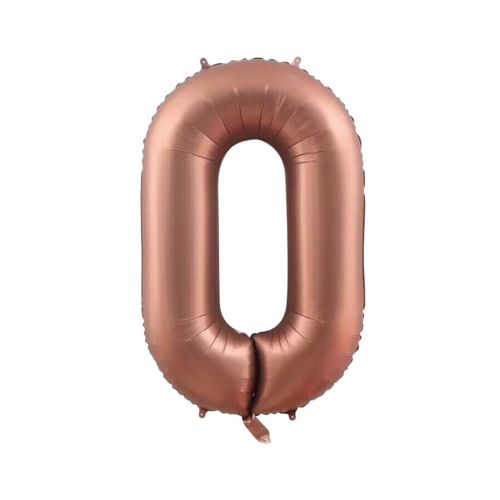 86cm Number 0 Foil Balloon Coffee - #SF-NMBR-COF-0 - Each (Pkgd)