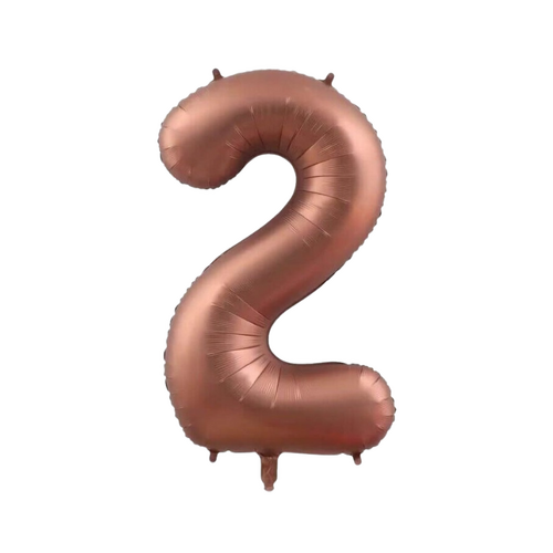 86cm Number 2 Foil Balloon Coffee - #SF-NMBR-COF-2 - Each (Pkgd)