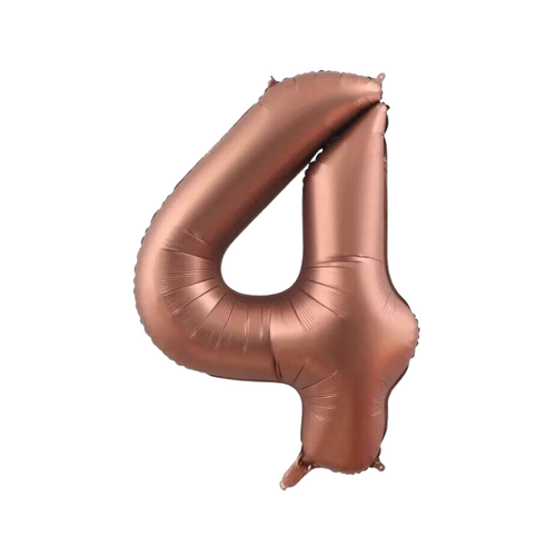 86cm Number 4 Foil Balloon Coffee - #SF-NMBR-COF-4 - Each (Pkgd)