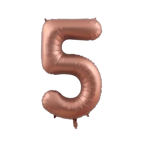 86cm Number 5 Foil Balloon Coffee - #SF-NMBR-COF-5 - Each (Pkgd)