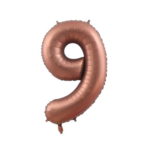 86cm Number 9 Foil Balloon Coffee - #SF-NMBR-COF-9 - Each (Pkgd)