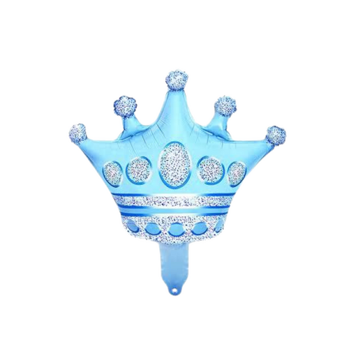 22cm Blue Tiara Foil Balloon #SF-TIARA-BLU-22 - Each (Inflated, supplied air-filled on stick)