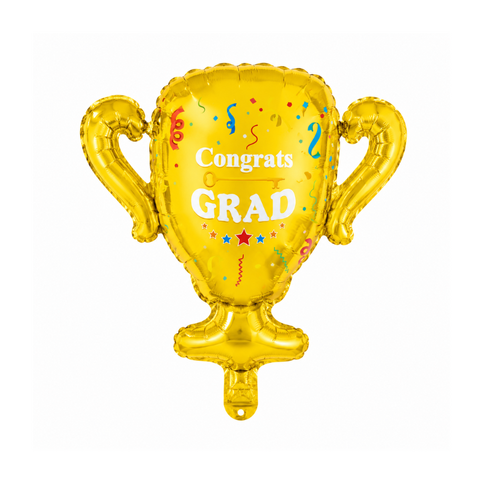 22cm Trophy Foil Balloon #SF-TROPHY-22 - Each (Inflated, supplied air-filled on stick)
