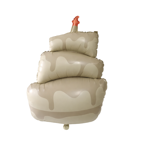 Society Cream Cake Foil Balloon Helium/Airfilled 96cm - #SFCAKECRM- Each (Pkgd).
