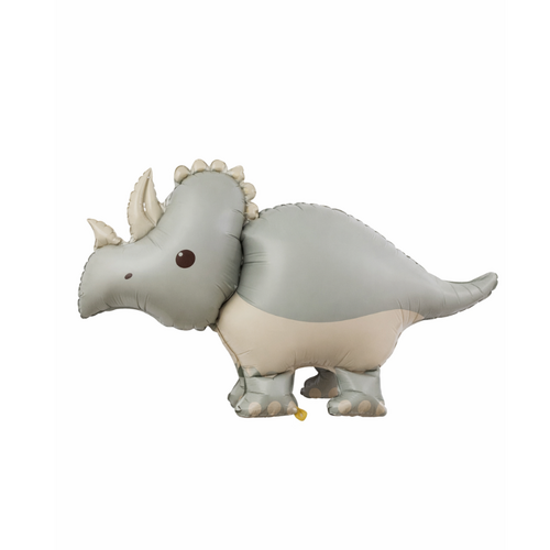 Grey Dinosaur Foil Balloon Helium/Air Filled 100cm x 50cm #SFDINOGRE - Each (Pkgd)