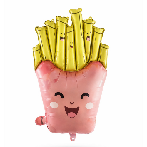 Society French Fry Foil Balloon 70cm Helium / Airfilled #SFFRENCHFRY- Each (Pkgd).