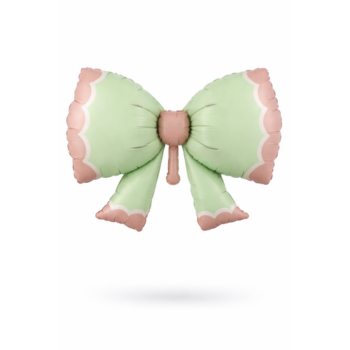 Society Green Matte Bow Foil Balloon Helium/Airfilled #SFLATTEBOWGRN- Each (Pkgd).