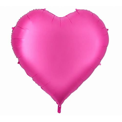 160cm Heart Giant Matte Hot Pink Plain Foil Balloon #SW160HEARTHPINK - Each (Unpkgd.)